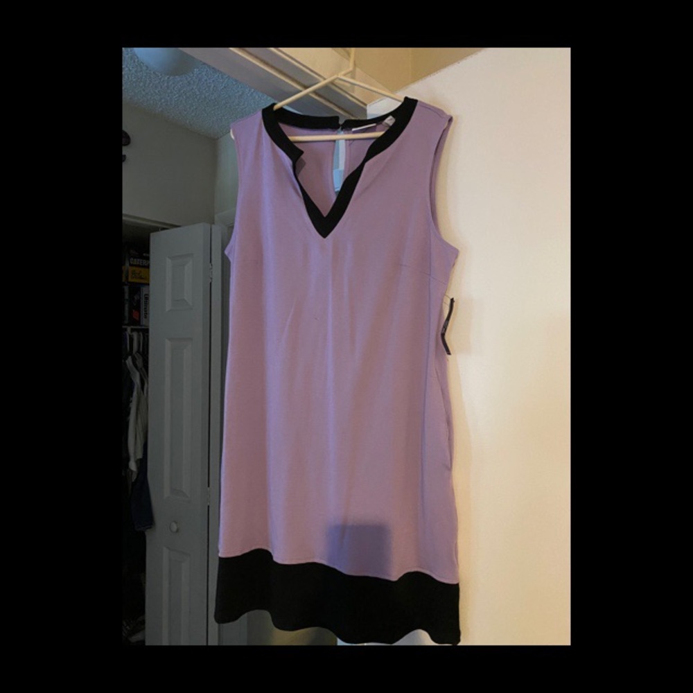 Purple and Black Dress